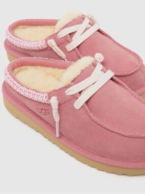 UGG Youth Big Kids Pink Suede Tasman Slippers Slip Ons Size 4 (Fits Women's 6)